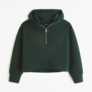 Abercrombie YPB neoKNIT Cropped Half-zip Hoodie